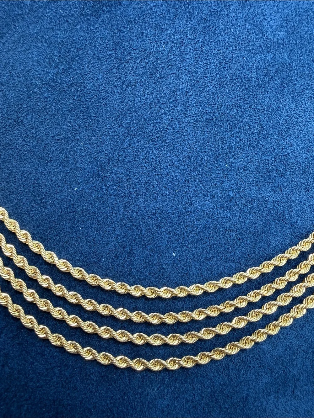 14K Gold Multi-Strand Rope Necklace - Picture 5 of 5